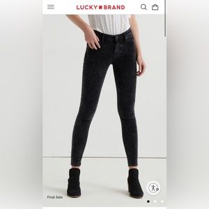 Lucky Brand Ava Mid Rise Skinny Velvet Pant
